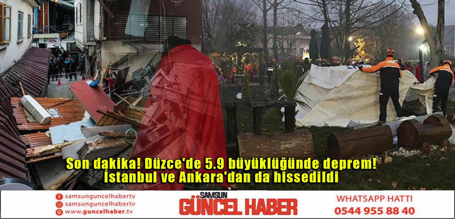 Son dakika! Düzce'de 5.9 büyüklüğünde deprem! İstanbul ve Ankara'dan da hissedildi 