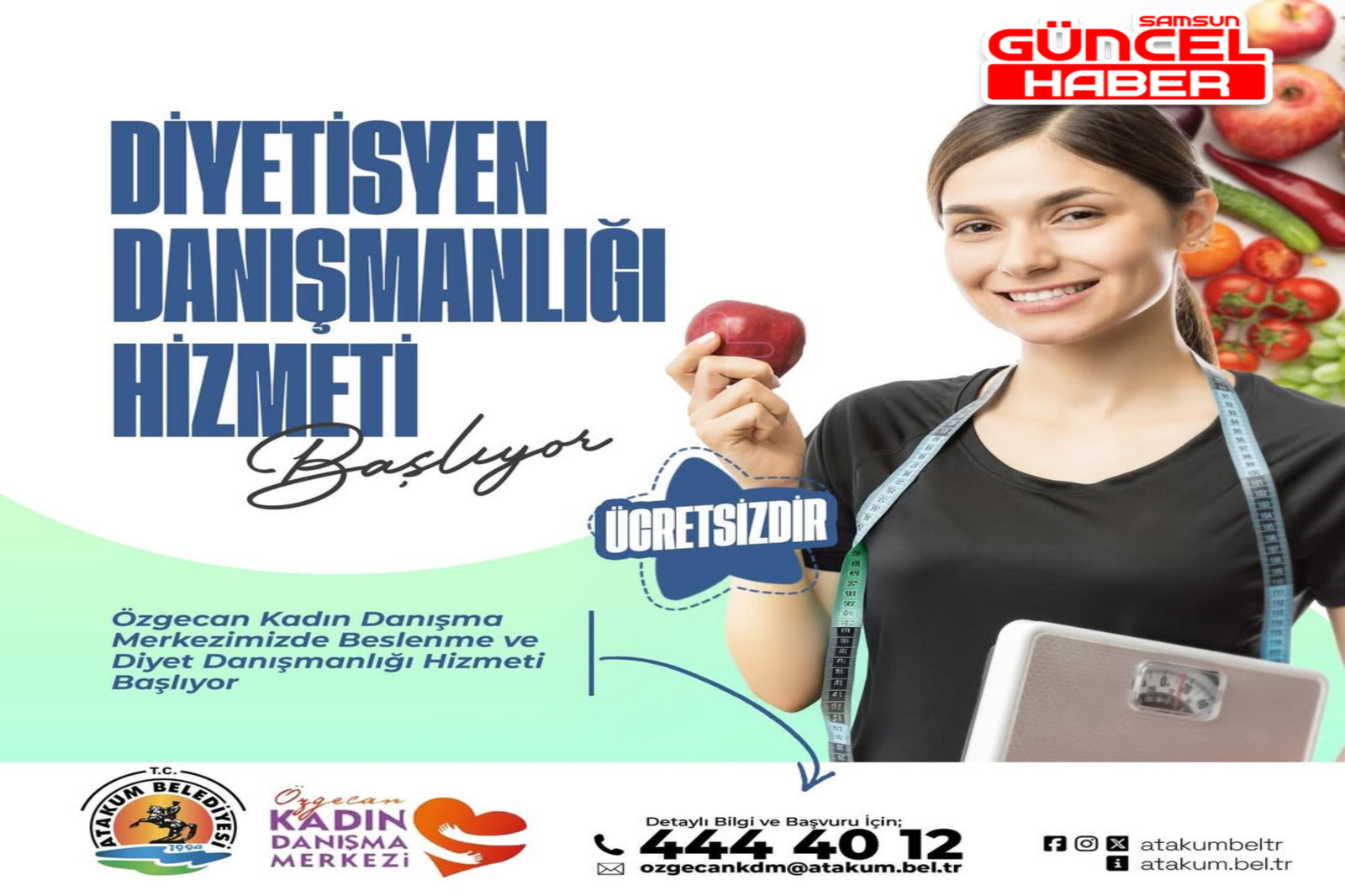 Atakum’da ücretsiz diyet danışma hizmeti başlatıldı