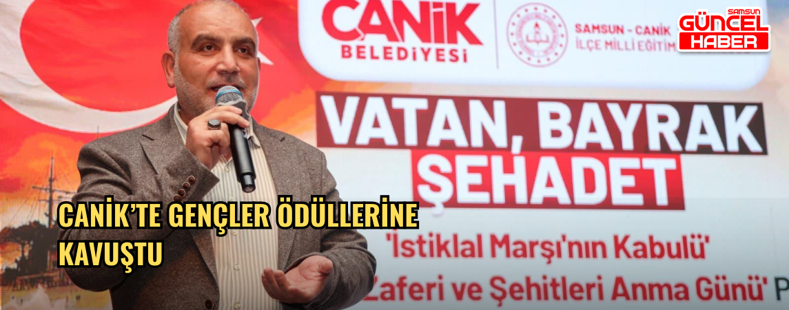 Canik’te Gençler Ödüllerine Kavuştu